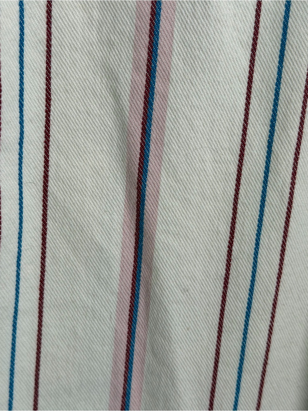 Madewell Striped Wide Leg Crop Pants Size 28 Ivory Pink Teal High Rise Culotte - Picture 3 of 10